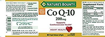 Nature's Bounty - Nature’s Bounty Co Q-10 200 mg – Conjunto de 2 Frascos com 80 Comprimidos – Potente Antioxidante para Saúde do Coração – Marca Nature’s Bounty