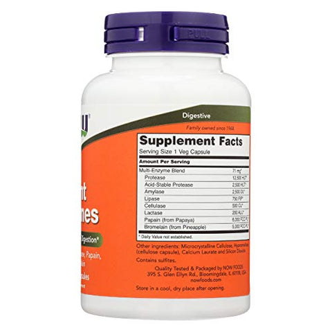 NOW Foods - Now Foods Plant Enzymes – Cápsulas Novas, 120 CT – Enzimas Vegetais, 120 Cápsulas