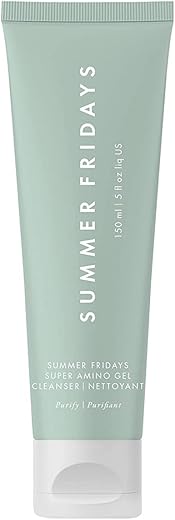 Gel de Limpeza Facial Super Amino Summer Fridays – Suave, pH-Balanceado, Remove Maquiagem – Ajuda a Calmar Irritações, Nutrir a Pele e Restaurar a Hidratação (150ml)