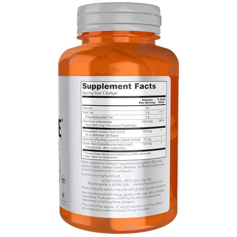 Sports Nutrition, CLA Extreme™ – Ácido Linoleico Conjugado com Guaraná – 60 cápsulas - NOW Foods