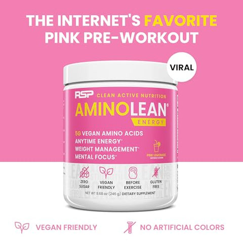 AminoLean: Pré-treino em Pó, Energia Amino - RSP NUTRITION