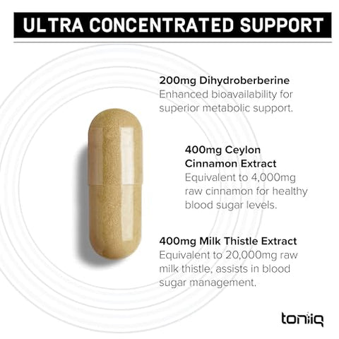 Toniiq - Ultra Concentrado de Dihidroberberina – 24.000 mg por Porção com Canela do Ceilão