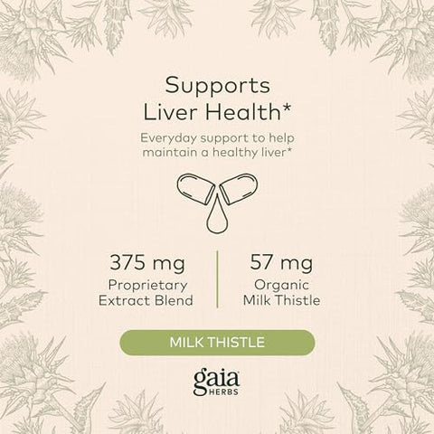 Liver Health – Suplemento para o Fígado com Cardo Mariano, Cúrcuma com Curcuminoides, Schisandra e Raiz de Alcaçuz para Suporte ao Fígado e Limpeza – 60 ml Vegan Liquid - Gaia Herbs
