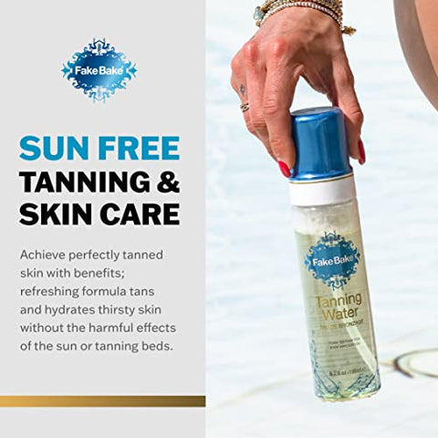 Tanning Water Autobronzeador Instantâneo com Rejuvenescimento de Flor de Maracujá Hidratante – Bronzeado Sem Sol com Aparência Natural para Mulheres - Fake Bake