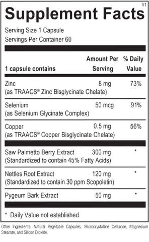 Ortho Molecular Products - 5A Prostatrol Forte 60ct – Fórmula Avançada para Saúde da Próstata – 60 cápsulas
