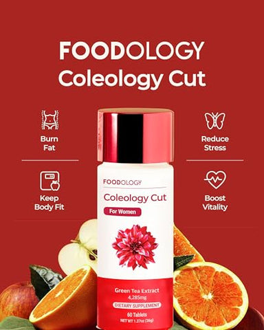 Coleology Cut – 60 Comprimidos (30 Dias) – Extrato de Chá Verde. Vitaminas - FOODOLOGY