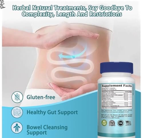 Generic - 15 Dias de Limpeza Intestinal – Suporte Intestinal e Colônico, Limpeza Intestinal de 15 Dias com Desintoxicação (1 Frasco com 30 Cápsulas)
