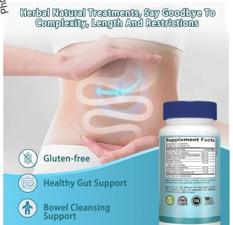 Generic - 15 Dias de Limpeza Intestinal – Suporte Intestinal e Colônico, Limpeza Intestinal de 15 Dias com Desintoxicação (1 Frasco com 30 Cápsulas)