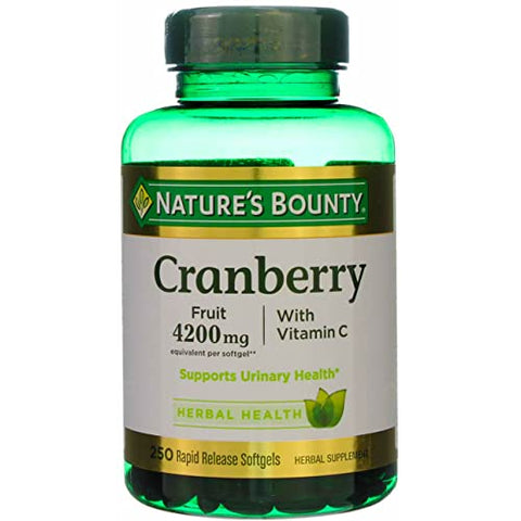 Nature's Bounty - Nature’s Bounty Cranberry com Vitamina C 4200 mg, 250 Softgels (Pack com 6) – Compre Agora!
