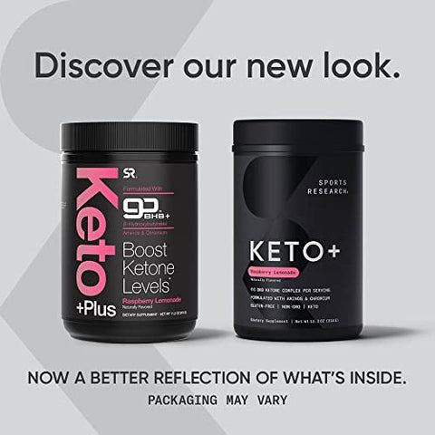 Keto Plus Exogenous Ketones com goBHB – 30 Porções | Pó de Eletrólitos Keto para Hidratação, Energia, Foco - Sports Research