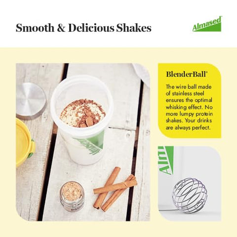 Kit Inicial Shake Substituto de Refeição para Emagrecimento – Pó de Proteína – Sabor Amêndoa Baunilha – 2 Latas de 500g + Garrafa Medidora - Almased