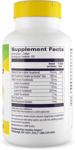 Tocomin SupraBio (Tocotrienóis), 50 mg – Suporte para a Saúde do Coração - Healthy Origins