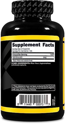 Primaforce - PrimaForce Yohimbine HCl 2.5mg – 270 Cápsulas | Suplemento Premium, Melhora o Desempenho, Sem Preenchedores, Não-OGM e Livre de Glúten