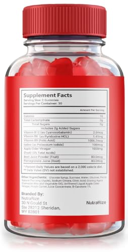 NutraRize - Gomas Pump Burn ACV – 2 Pacotes, Perda de Peso Avançada, Máxima Potência – 120 Gomitas