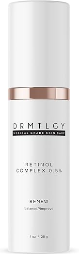 Soro de Retinol 0.5%% para o Rosto – Soro Anti Rugas com Vitamina C e Vitamina E – Soro Anti Envelhecimento Retin A – Feito nos EUA – Soro de Retinol 0.5%% Resurfacing - DRMTLGY
