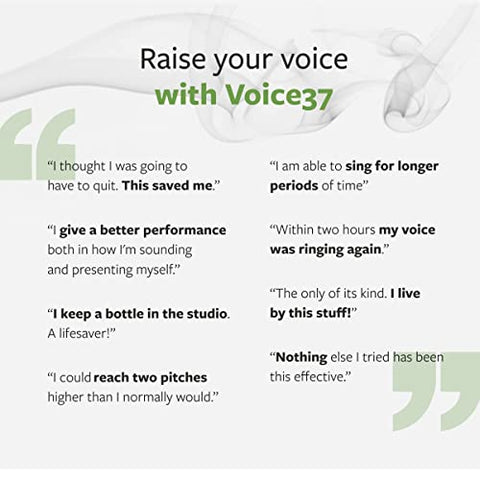 CLYOR - Voice37 – Remédio Natural para Voz de Cantores – Potencializa sua Voz – Alivia Rouquidão – Lubrifica Cordas Vocais – Elimina Muco – Aumenta sua Performance Vocal e Falada