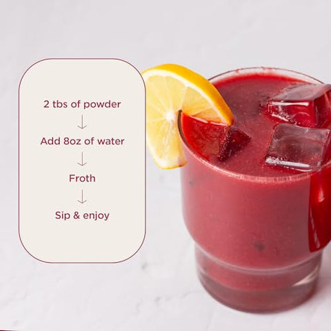 Pó Laird Superfood Antioxidante Diário Vermelho, Combate aos Radicais Livres, Vitamina C, Manganês, 2 Porções de Frutas e Vegetais por Porção, 420g (30 Porções)