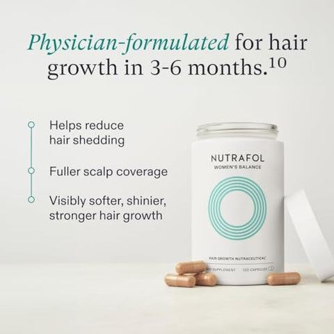 Women’s Balance – Crescimento Capilar para Mulheres 45 – Comprovado por Dermatologistas – 90g - Nutrafol