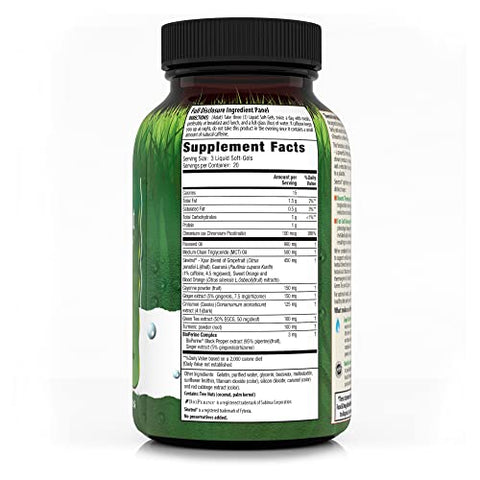 Thermo-Burn Metabolizador de Gordura Teimosa – 60 Cápsulas Líquidas, Pacote com 2 – Ajuda a Alvejar e Queimar Gordura - Irwin Naturals