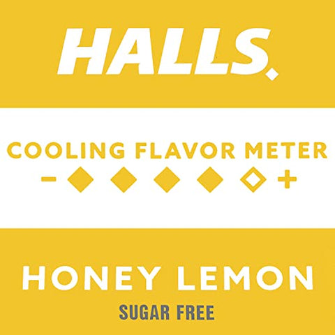 Halls - HALLS Alívio Mel Limão Pastilhas Sem Açúcar, 12 Pacotes de 25 Pastilhas (300 Total de Pastilhas)