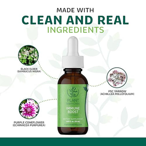 PSC Plant Stem Cells - Impulsionador Imunológico de Células-Tronco Vegetais de Gemoterapia | Sabugueiro Negro, Equinácea | 30ml