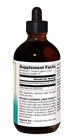 Extrato Líquido de Sabugueiro Source Naturals Wellness para Suporte ao Sistema Imunológico – Sambucus nigra – 240 ml