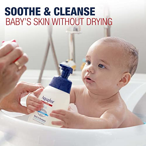 Aquaphor Baby Wash and Shampoo – Shampoo e Sabonete para Bebês sem Perfume, Frasco com Bomba de 750 ml