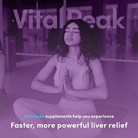 Vital Peak - Suplemento de Alcachofra Herbal – Cápsulas de Extrato de Alcachofra Potentes de 500 mg para Melhorar a Saúde do Fígado