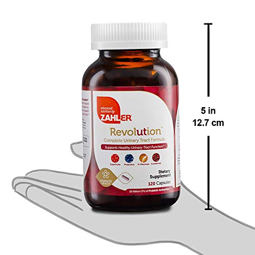UT Revolution: Concentrado Natural de Cranberry com D-Manose e Probióticos, Certificado Kosher, 120 Cápsulas - Zahler