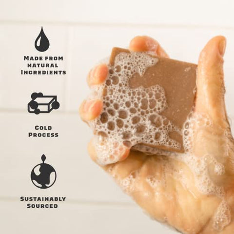 Sabonete Natural Dr. Squatch para Homens – Sabonete em Barra Hidratante Feito com Óleos Naturais – Sabonete Artesanal sem Produtos Químicos Agressivos – Wood Barrel Bourbon, Fresh Falls, Birchwood Breeze – 100g