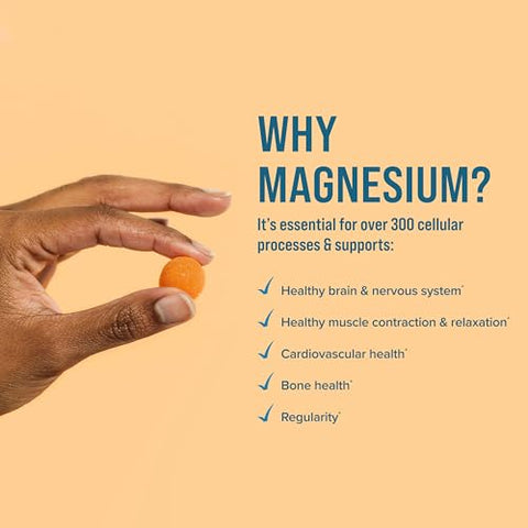 Calm Gummies Vegan Laranja 120 Gummies – Suplemento de Magnésio Anti-Stress, Livre de Glúten - Natural Vitality