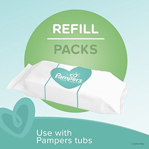 Lenços Umedecidos para Bebês, Complete Clean Sem Perfume, 3 Pacotes de Reposição para Dispenser, 216 Lenços no Total - Pampers