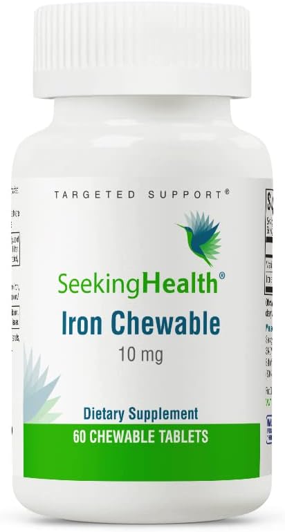 Suplemento de Ferro Chewable Seeking Health – Suporte ao Metabolismo Saudável – Auxilia a Função Muscular em Homens – 60 comprimidos
