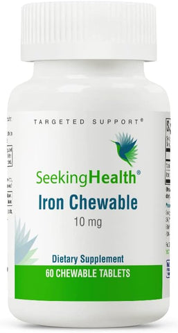 Suplemento de Ferro Chewable Seeking Health – Suporte ao Metabolismo Saudável – Auxilia a Função Muscular em Homens – 60 comprimidos