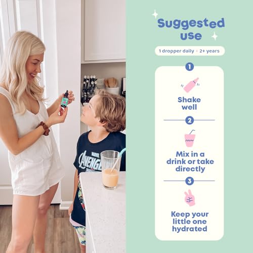 JoySpring - Zeolite Kids JoySpring – Gotas de Zeolite que as Crianças Vão Amar – Sabor de Frutas Vermelhas – Enriquecido com Vitamina D3 – Zeolite para a Vida Urbana, Suporte Digestivo – Marca