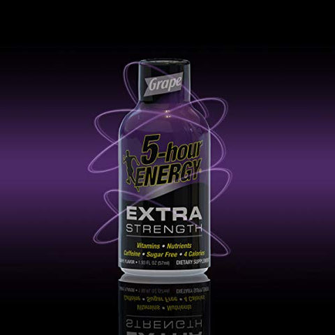Shot Uva Extra Forte 1,93 Onça (54,7 g) – Embalagem com 24 Unidades - 5-hour ENERGY