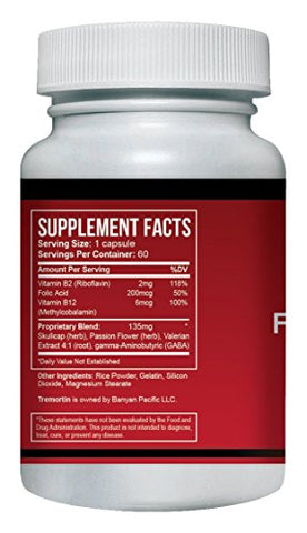 Tremortin - Suplemento Herbal Natural para Tremor Essencial – Alívio para Tremores nas Mãos, Braços, Pernas e Voz (60 Cápsulas)