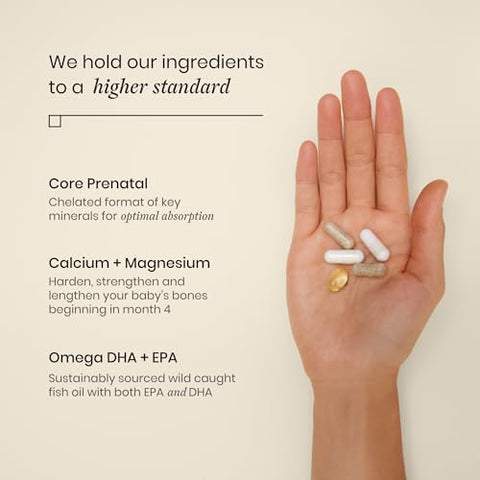 2º Trimestre – Vitaminas Diárias para Gestantes – Ômega DHA, Cálcio e Magnésio para Mulheres – Vitaminas para Mulheres Livres de Soja e Não-OGM (30…) - Perelel