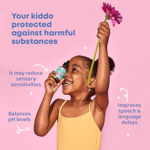 JoySpring - Zeolite Kids JoySpring – Gotas de Zeolite que as Crianças Vão Amar – Sabor de Frutas Vermelhas – Enriquecido com Vitamina D3 – Zeolite para a Vida Urbana, Suporte Digestivo – Marca