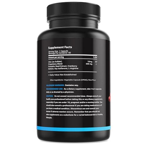 MaxX Labs - Suplemento Controle da Bexiga – Cápsulas para Controle da Bexiga Hiperativa – Potente Mistura de Óleo de Semente de Abóbora, Extrato de Cranberry – Marca em Destaque
