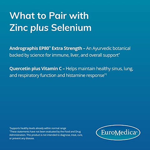 Euromedica - EuroMedica Zinc Plus Selenium – 60 Cápsulas – Reforço Imunológico