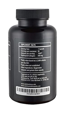 Saint-Marie de los Andes - Pílulas de Colágeno Multi (Tipos I, II, III, V) – Fortaleça sua pele, cabelo e unhas | 100% Colágeno Puro