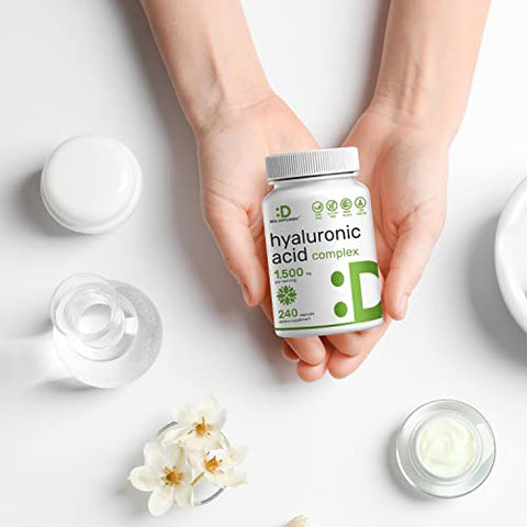 Eagleshine Vitamins - Suplemento de Ácido Hialurônico 1.500mg – 240 Cápsulas, com MSM