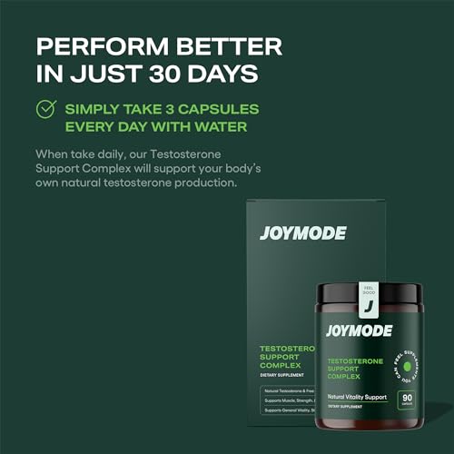 Complexo de Suporte à Testosterona (90ct) – Suplemento Natural para Homens com Ashwagandha, DIM, Magnésio, Zinco - JOYMODE
