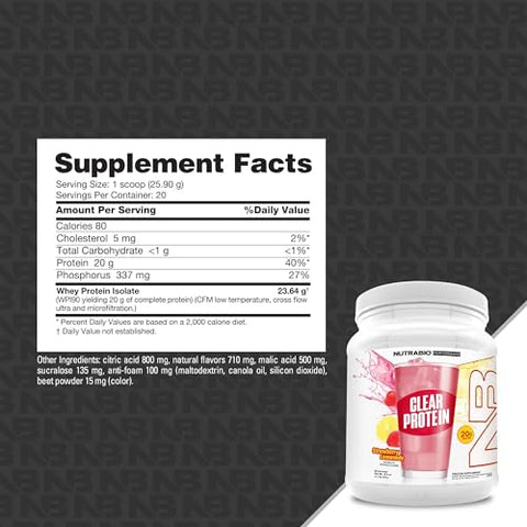 Clear Whey Isolate – Pó Proteico Delicioso, 100% Transparente, 25g de Proteína por Porção - NutraBio