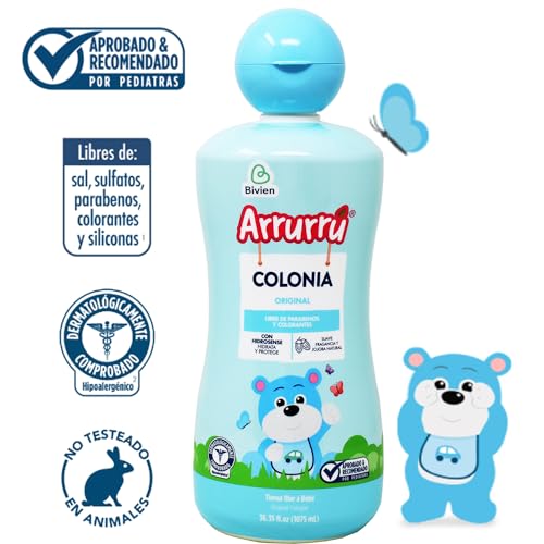 SOL DE ORO - Arrurru Cololia Azul 1075ml – Shampoo Suave para Bebês – Cuidado e Higiene Infantil