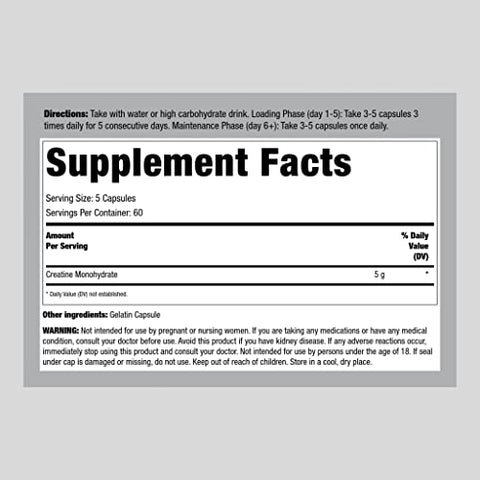 Cápsulas de Creatina Alemã 1000mg | 300 Unidades | Suplemento Fitness Monohidratado | Livre de Transgênicos, Sem Glúten - Fitness Labs
