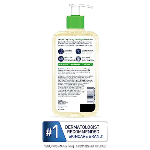 Espuma de Limpeza Hidratante com Óleo | Limpeza Hidratante com Óleo para o Rosto - CeraVe