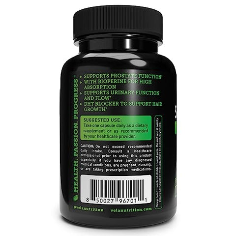 Véla - Vela Saw Palmetto Extra Forte Cápsulas de Alta Absorção – Sem Mau Cheiro – 1 Cápsula ao Dia – 600 mg – Marca Vela
