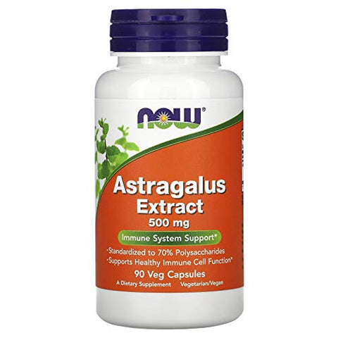 NOW Foods - Now Foods Astragalus 70% Extrato 500mg, Cápsulas Vegetais, 90 Unidades (Pacote com 2)
